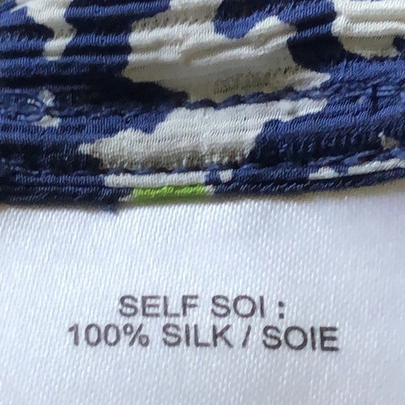 Tanya Taylor Silk Blue Floral Tiered Short Sleeve Pullover Top Small - Picture 11 of 16